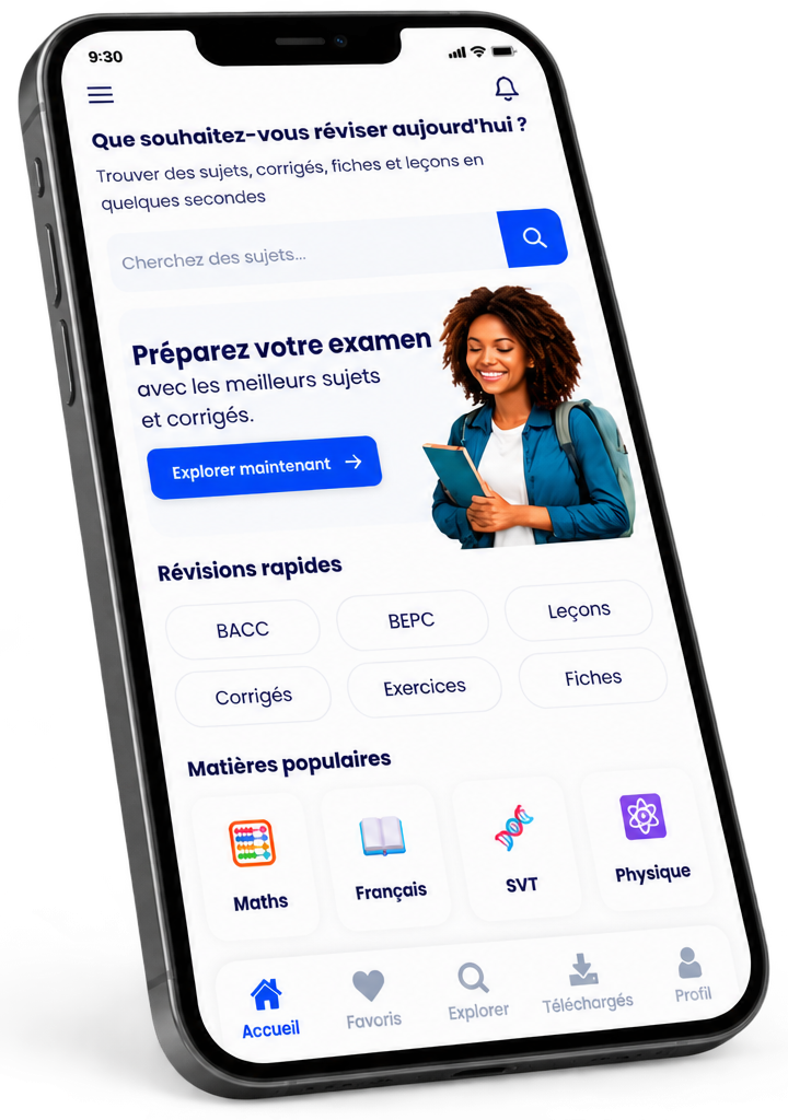 Aperçu de l'application SujetBox sur smartphone